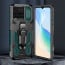 Vaku ® Vivo Y21e Vanguard Military Grade Armor Case with Metal Belt Clip Kickstand Back Cover