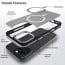 Vaku Luxos ® Apple iPhone 16 Pro Elemento MagPro Drop Protection Shockproof Certified Mag-Safe Guard Corner Frosted Back Cover