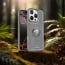 Vaku ® Apple iPhone 16 Pro Regal Shield Metal Lion Engraved Leather Protective Back Cover