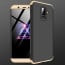 GKK ® Samsung Galaxy A6 Plus  3-in-1 360 Series PC Case Dual-Colour Finish Ultra-thin Slim Front Case + Back Cover
