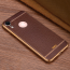 Vaku ® Apple iPhone XR Leather Stitched Gold Electroplated Soft TPU Back Cover