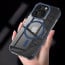 Vaku Luxos ® Apple iPhone 15 Pro Vortex Magpro Gel Cushion Slim Fit Shockproof Crystal Clear Camera Metal Ring Certified Mag-Safe Back Cover