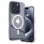 eller santé ® Apple iPhone 15 Pro Max Glassy MagPro Clear TPU Shockproof Scratch Resistant Military-Grade Certified Mag-Safe Protection Back Cover