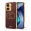 Vaku ® Vivo T1 4G Skylar Leather Pattern Gold Electroplated Soft TPU Back Cover
