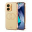 Vaku ® Vivo T1 4G Skylar Leather Pattern Gold Electroplated Soft TPU Back Cover