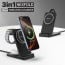Vaku Luxos ® 23W Nexfold Magnetic Wireless Mag-Safe Charger Dock Station For iPhone 16/16 Plus/16 Pro/16 Pro Max, iPhone 15 14/13/12 Series / Airpods, Apple Watch Series 4 /3 /2 /1