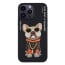 Vaku ® Apple iPhone 14 Pro 3D Embroidery Chain Pug Anti-Slip Scratch Resistant Protective Case Back Cover
