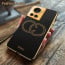 Vaku ® OnePlus 10R Skylar Series Leather Stitched Gold Electroplated Soft TPU Back Cover
