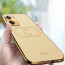 Vaku ® Oppo A77s Skylar Leather Pattern Gold Electroplated Soft TPU Back Cover