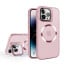 Vaku ® Apple iPhone 14 Pro Max Rime Frosted Magnetic Magpro Translucent Camera Protector Case with Built-in Stash Stand Back Cover