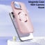 Vaku ® Apple iPhone 14 Pro Rime Frosted Magnetic Magpro Translucent Camera Protector Case with Built-in Stash Stand Back Cover