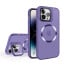 Vaku ® Apple iPhone 14 Pro Rime Frosted Magnetic Magpro Translucent Camera Protector Case with Built-in Stash Stand Back Cover