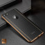 VAKU ® Apple iPhone 6 Plus / 6S Plus Vertical Leather Stitched Gold Electroplated Soft TPU Back Cover