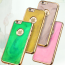 MeePhone ® For Apple iPhone 6 / 6S Jade Precious Stone Finish Gold Electroplated Bumper + Metallic Logo Display Silicon Back Cover