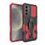 Vaku ® Samsung Galaxy S24 Plus Vanguard Military Grade Armor Case with Metal Belt Clip Kickstand Back Cover