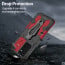 Vaku ® Vivo V25 5G Vanguard Military Grade Armor Case with Metal Belt Clip Kickstand Back Cover