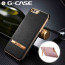 G-Case ® Apple iPhone 8 Plus Ultra-thin Leather with Electroplating + Inbuilt Click Metal Stand Back Cover