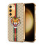 Vaku ® Samsung Galaxy S23 Lynx Leather Stitched Gold Electroplated Soft TPU Back Cover Case