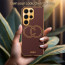 Vaku ® Samsung Galaxy S24 Ultra Skylar Leather Pattern Gold Electroplated Soft TPU Back Cover