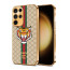 Vaku ® Samsung Galaxy S23 Ultra Lynx Leather Stitched Gold Electroplated Soft TPU Back Cover Case