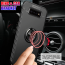 Vaku ® Samsung Galaxy S10 Ring Holder Auto Focus Leather Stitched Soft Silicone 4 Frames plus ultra-thin case transparent cover