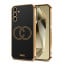 Vaku ® Samsung Galaxy S23 FE Skylar Leather Pattern Gold Electroplated Soft TPU Back Cover