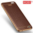 Vaku ® Oppo Neo 7 European Leather Stitched Gold Electroplated Soft TPU Back Cover