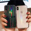 Vaku ® Apple iPhone XS rainbow Shine Heat-Dissipating Glass Shock-Proof Back Cover