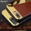 Hojar ® Apple iPhone 8 Ultra Shine Mirror 7 Finish Dual-Textured Leather Silicon Grip Back Cover