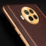 Vaku ® Xiaomi Mi 10i 5G Luxemberg Series Leather Stitched Gold Electroplated Soft TPU Back Cover