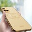 Vaku ® Vivo Y21G Skylar Leather Pattern Gold Electroplated Soft TPU Back Cover