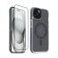 Vaku ® 2in1 Combo Apple iPhone 15 Vortex Magpro Gel Cushion Slim Fit Shockproof Case with Dust Filter Tempered Glass