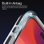 eller santé ® Apple iPhone 15 Pro Max Vortex Gel Cushion Slim Fit Shockproof Crystal Clear Camera Metal Ring Back Cover