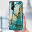 VAKU ® Vivo V15 Pro Quin Marble Series Ultra-Shine Luxurious Tempered Finish Silicone Frame Thin Back Cover