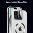 Vaku ® Apple iPhone 15 Plus Rime Frosted Magnetic Magpro Translucent Camera Protector Case with Built-in Stash Stand Back Cover