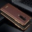 Vaku ® OnePlus 7T Pro Vertical Leather Stitched Gold Electroplated Soft TPU Back Cover