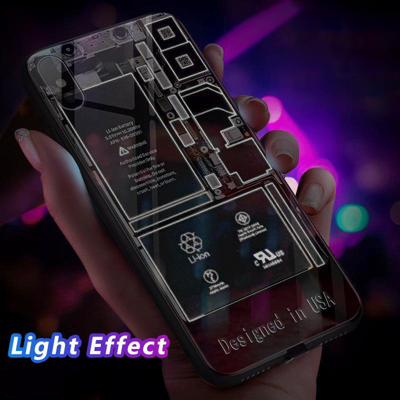 VAKU ® Apple iPhone XS Max Futuristic LED Light X-RAY ILLUSION Phone Case