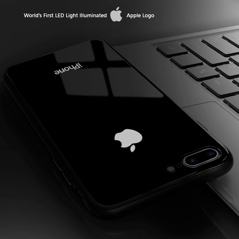 LEKE ® Apple iPhone 7 Plus Laser LED Light Illuminated Logo Club Series Case Back Cover