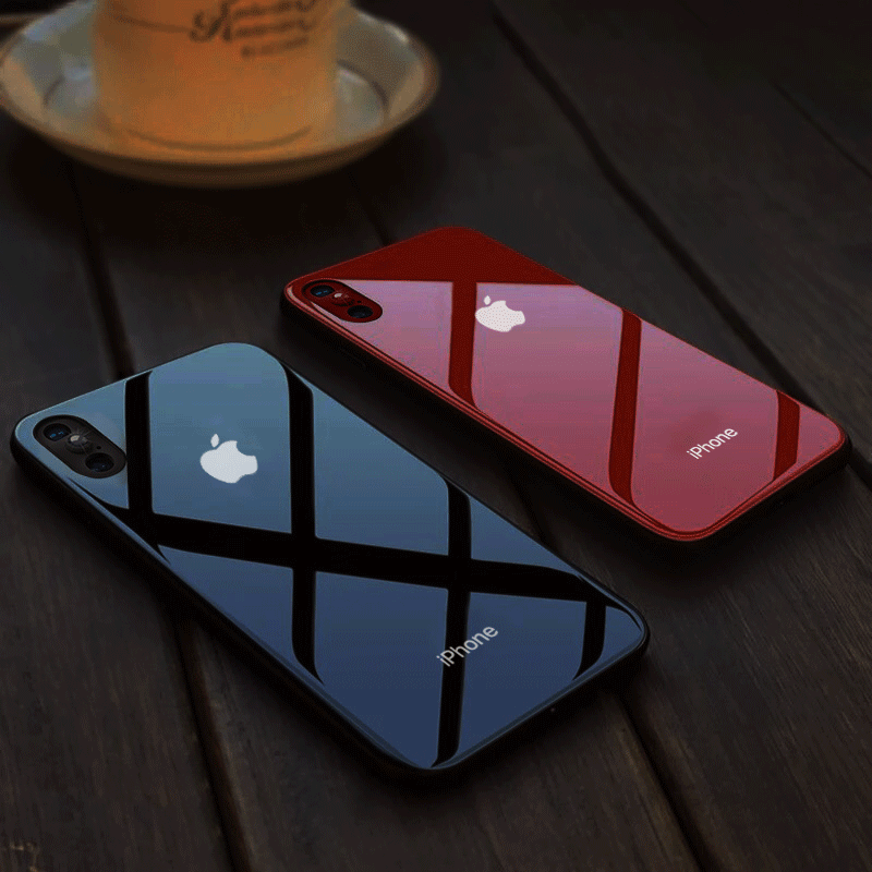 VAKU ® Apple iPhone X / XS 3D Logo Projector + Radium Glow Light Logo Case Back Cover