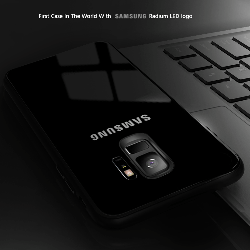 VAKU ® Samsung Galaxy S9 Radium Glow Light Illuminated SAMSUNG Logo 3D Designer Case Back Cover