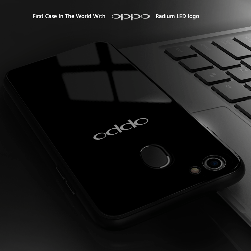 VAKU ® OPPO F7 Radium Glow Light Illuminated OPPO Logo 3D Designer Case Back Cover