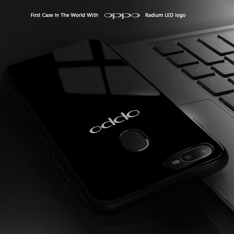 VAKU ® OPPO F9 / F9 Pro Radium Glow Light Illuminated OPPO Logo 3D Designer Case Back Cover