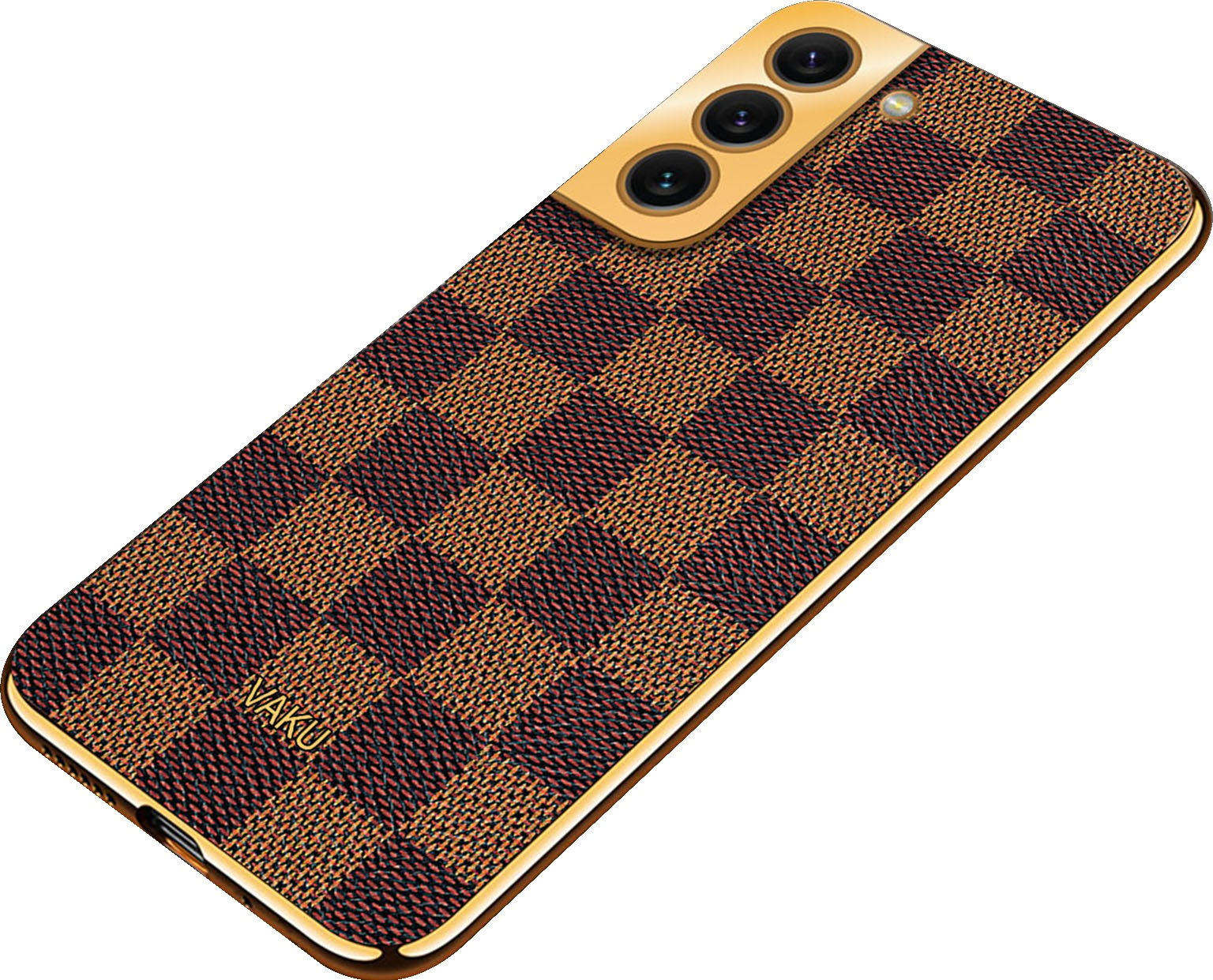 Vaku ® Samsung Galaxy S22 Cheron Leather Electroplated Soft TPU Back Cover  - Galaxy S22 - Samsung - Mobile / Tablet - Luxurious Covers