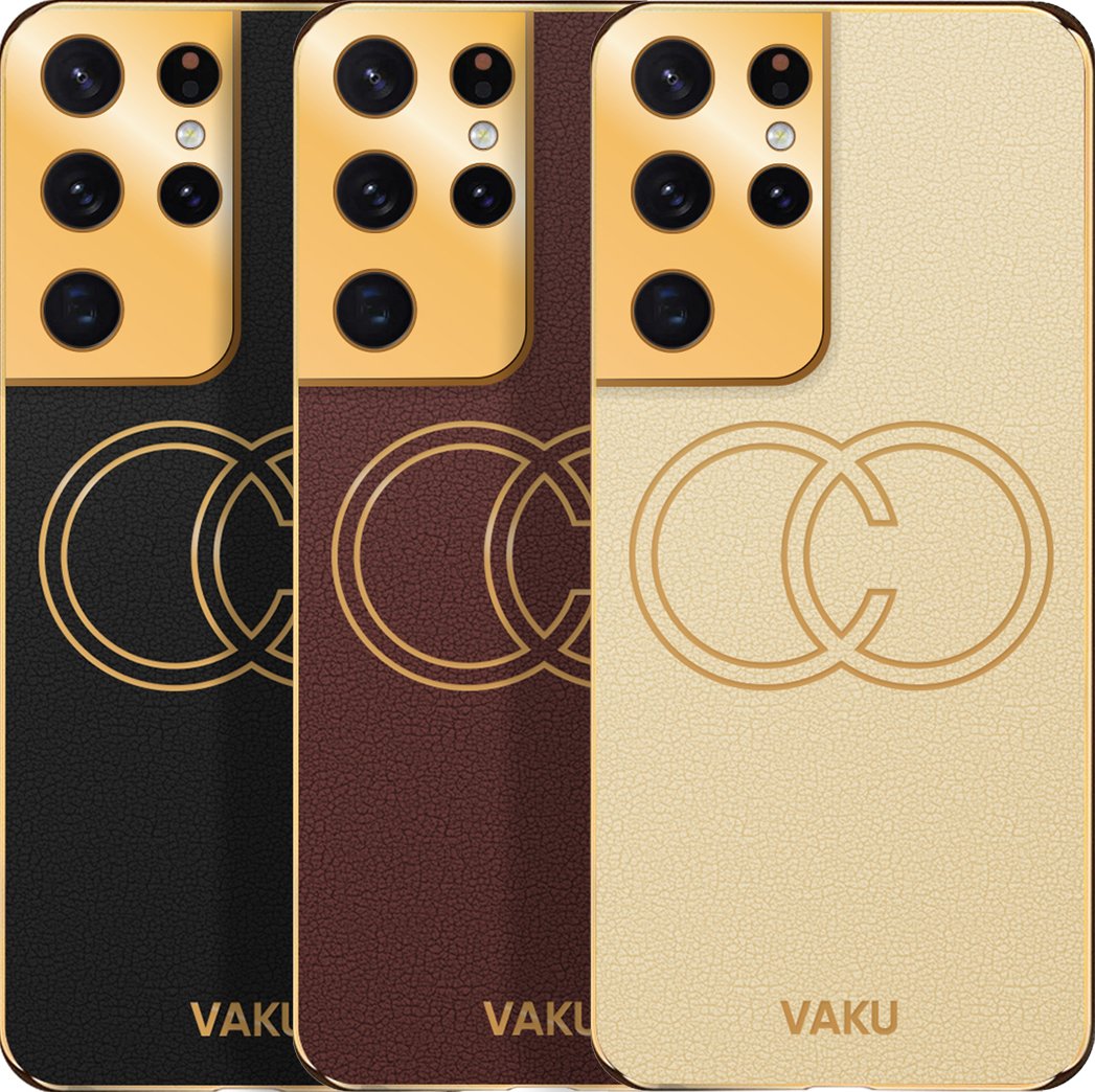 Vaku ® Samsung Galaxy S21 Ultra Cheron Leather Electroplated Soft TPU Back  Cover - Galaxy S21 Ultra - Samsung - Mobile / Tablet - Screen Guards India