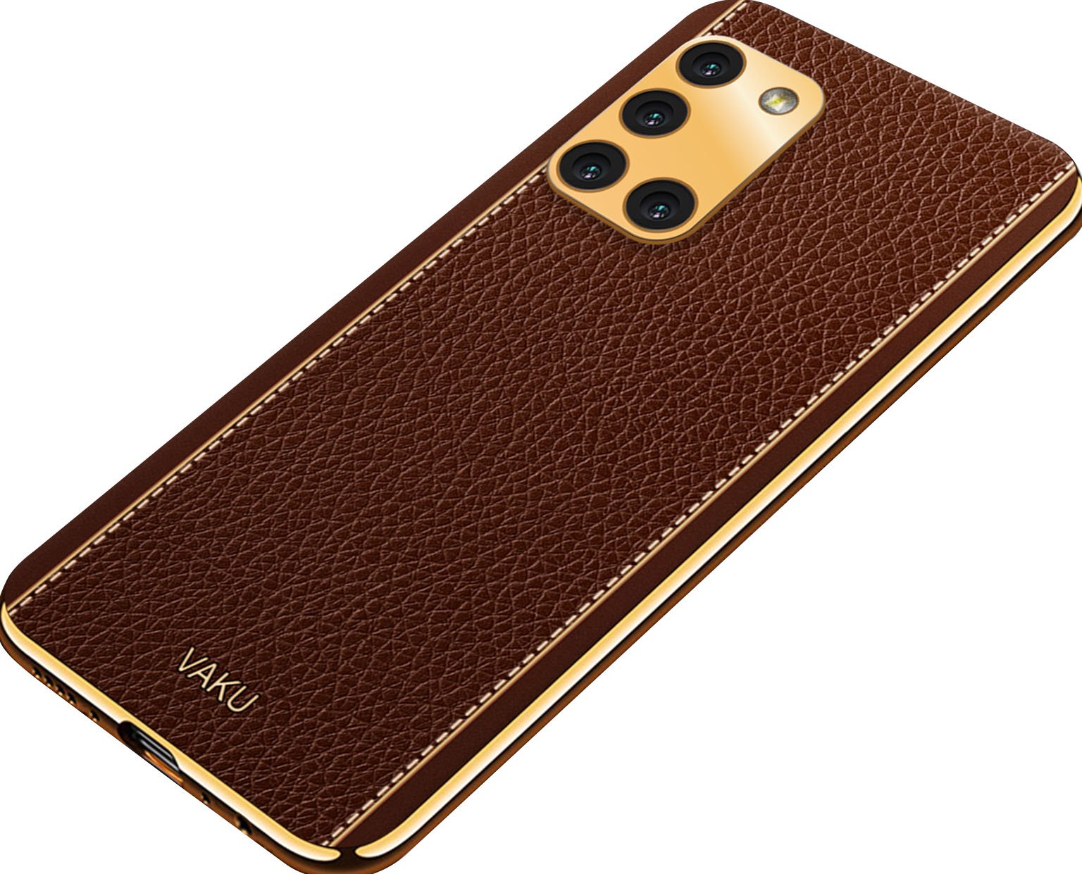 Vaku ® Samsung Galaxy A31 Cheron Series Leather Stitched Gold Electroplated  Soft TPU Back Cover - Galaxy A31 - Samsung - Mobile / Tablet - Screen  Guards India