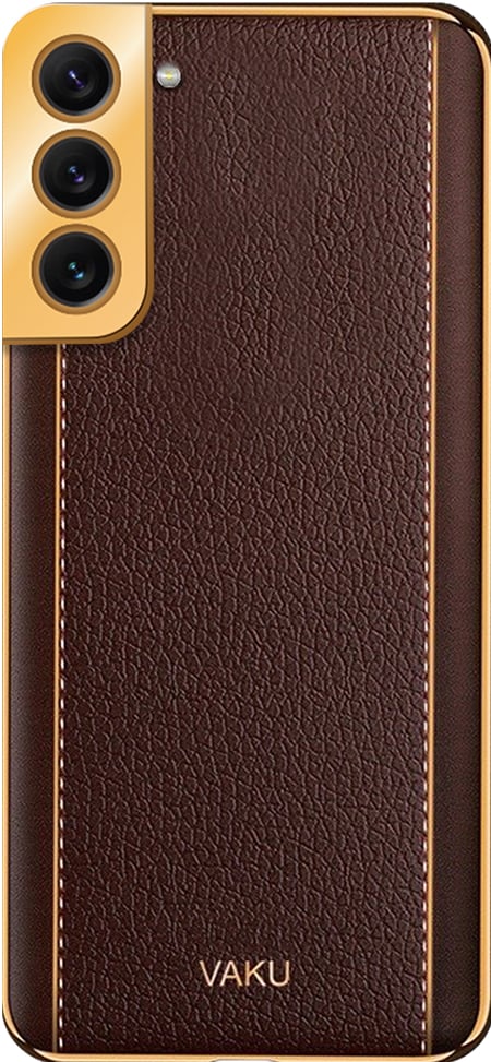 Vaku ® Samsung Galaxy S22 Cheron Leather Electroplated Soft TPU